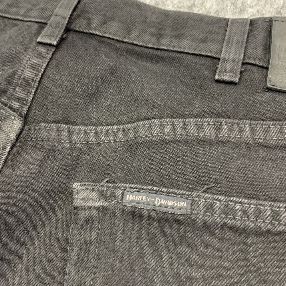 Harley Davidson Men's Black Core Straight Leg Jeans - Size 36x36 - Picture 8 of 16